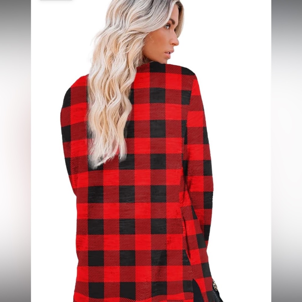 Womens Casual Long Sleeve Shirt/Tunic with pockets With Pocket NWT